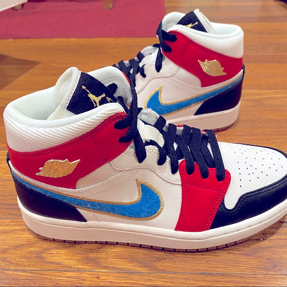 Air Jordan 1 Mid Let(her)man Sail/Chile Red - NEW
